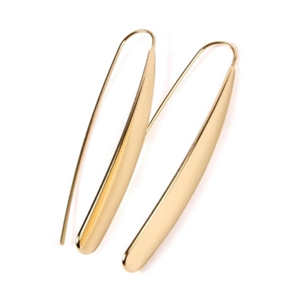 Unique Threader Earrings - Gold - Picture 3 of 3